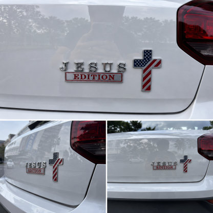 Blessed Jesus Edition™ Cross Emblem Metal Badge