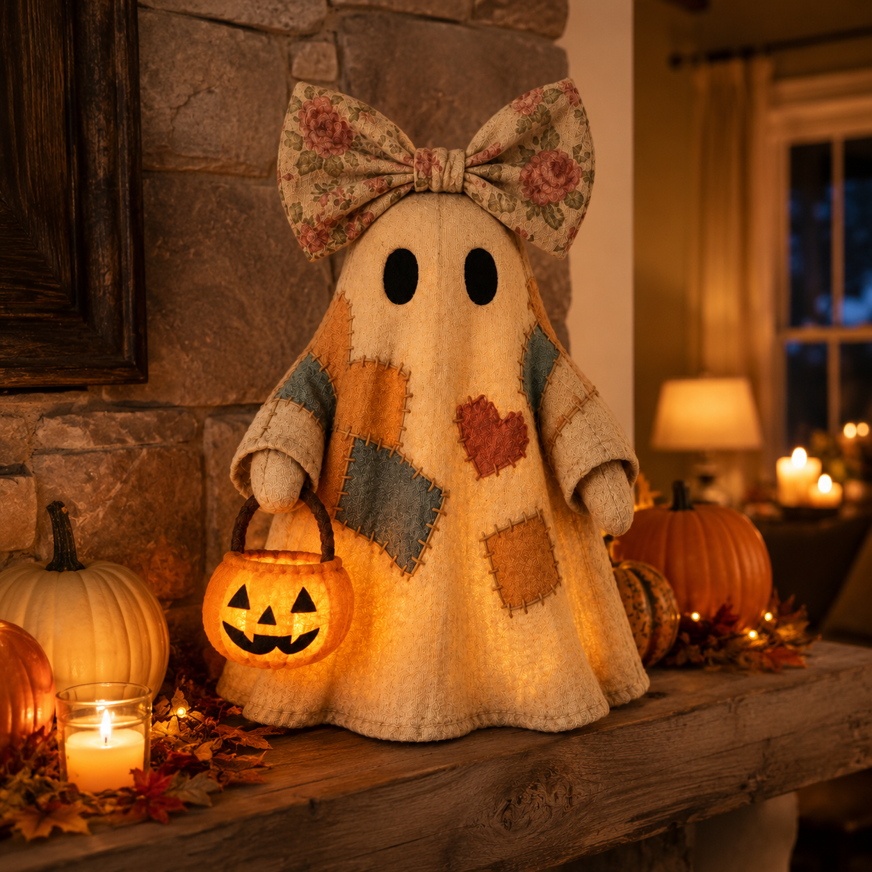 ⚡️Last Day 60% OFF-Lighted Vintage Patchwork Ghost
