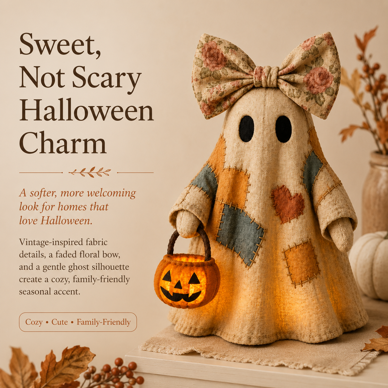 ⚡️Last Day 60% OFF-Lighted Vintage Patchwork Ghost