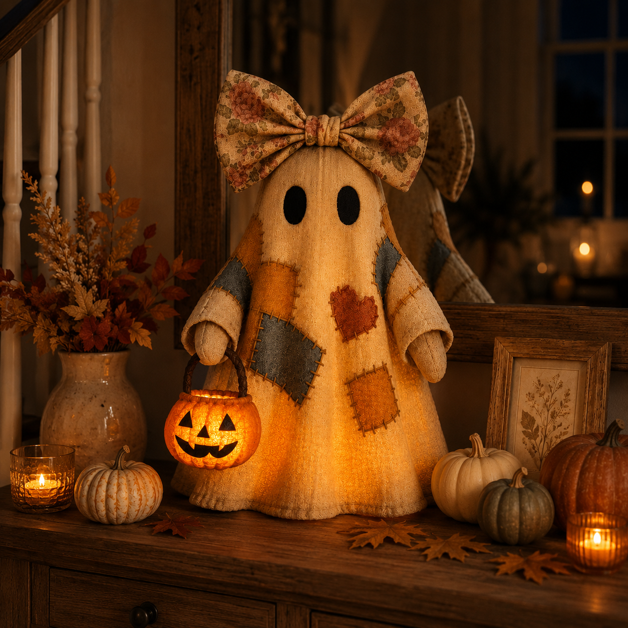 ⚡️Last Day 60% OFF-Lighted Vintage Patchwork Ghost