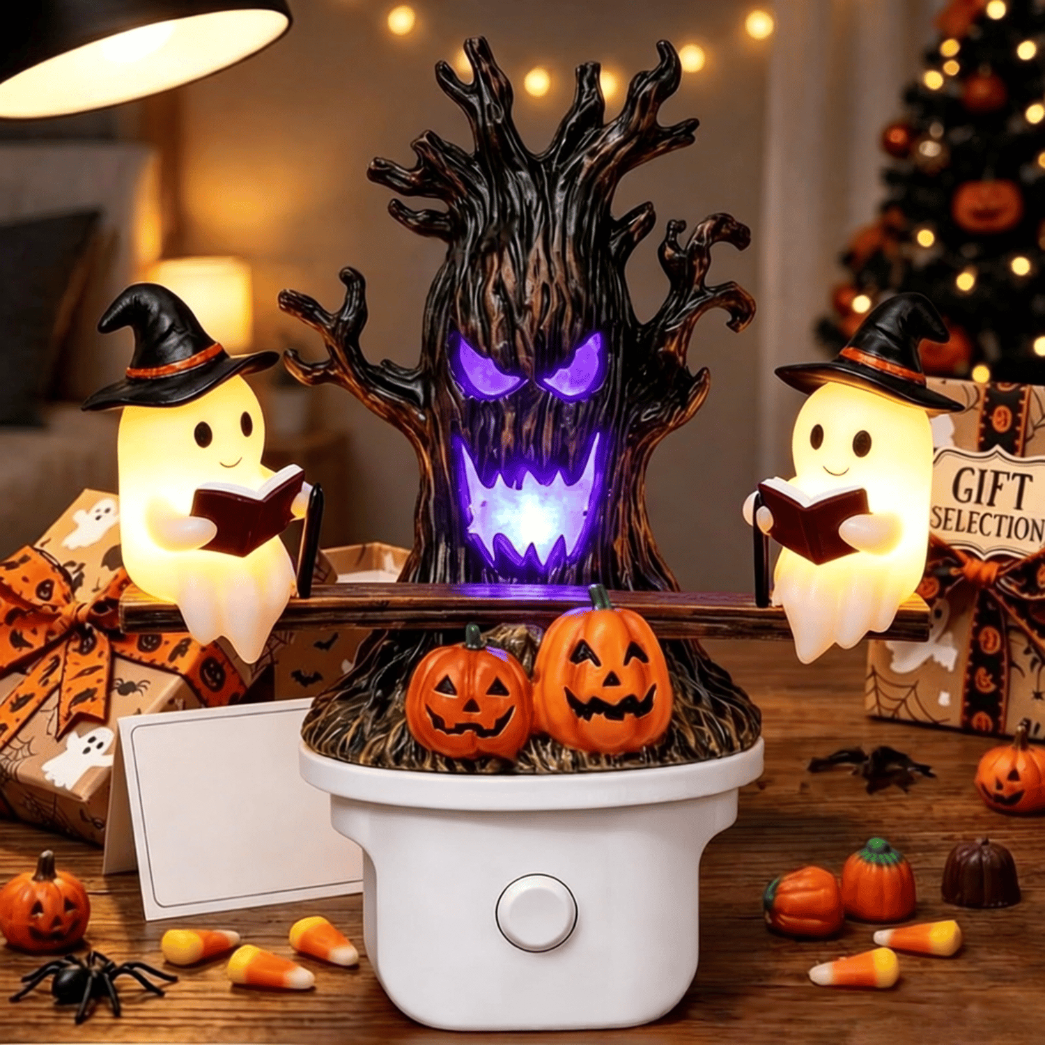 🔥HOT SALE 49% OFF - 🎃👻Animated Seesaw Ghost Plug In LED Night Light