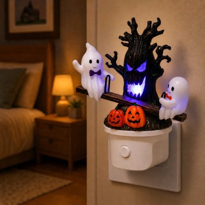 🔥HOT SALE 49% OFF - 🎃👻Animated Seesaw Ghost Plug In LED Night Light