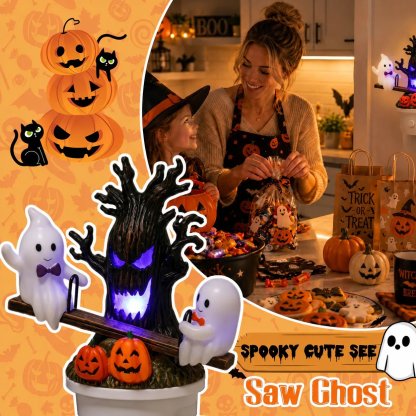 🔥HOT SALE 49% OFF - 🎃👻Animated Seesaw Ghost Plug In LED Night Light