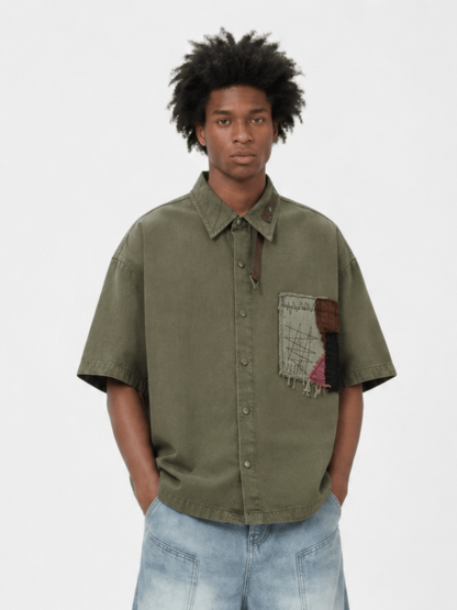 Aelfric Eden Patchwork Short Sleeve Shirt