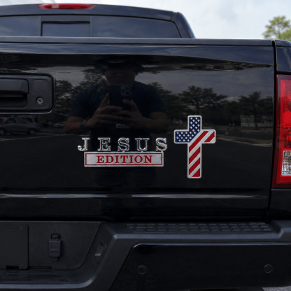 Blessed Jesus Edition™ Cross Emblem Metal Badge