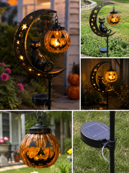 🎃Halloween Early Bird Special Sale 49% OFF-Pumpkin Moon Garden Stake Light