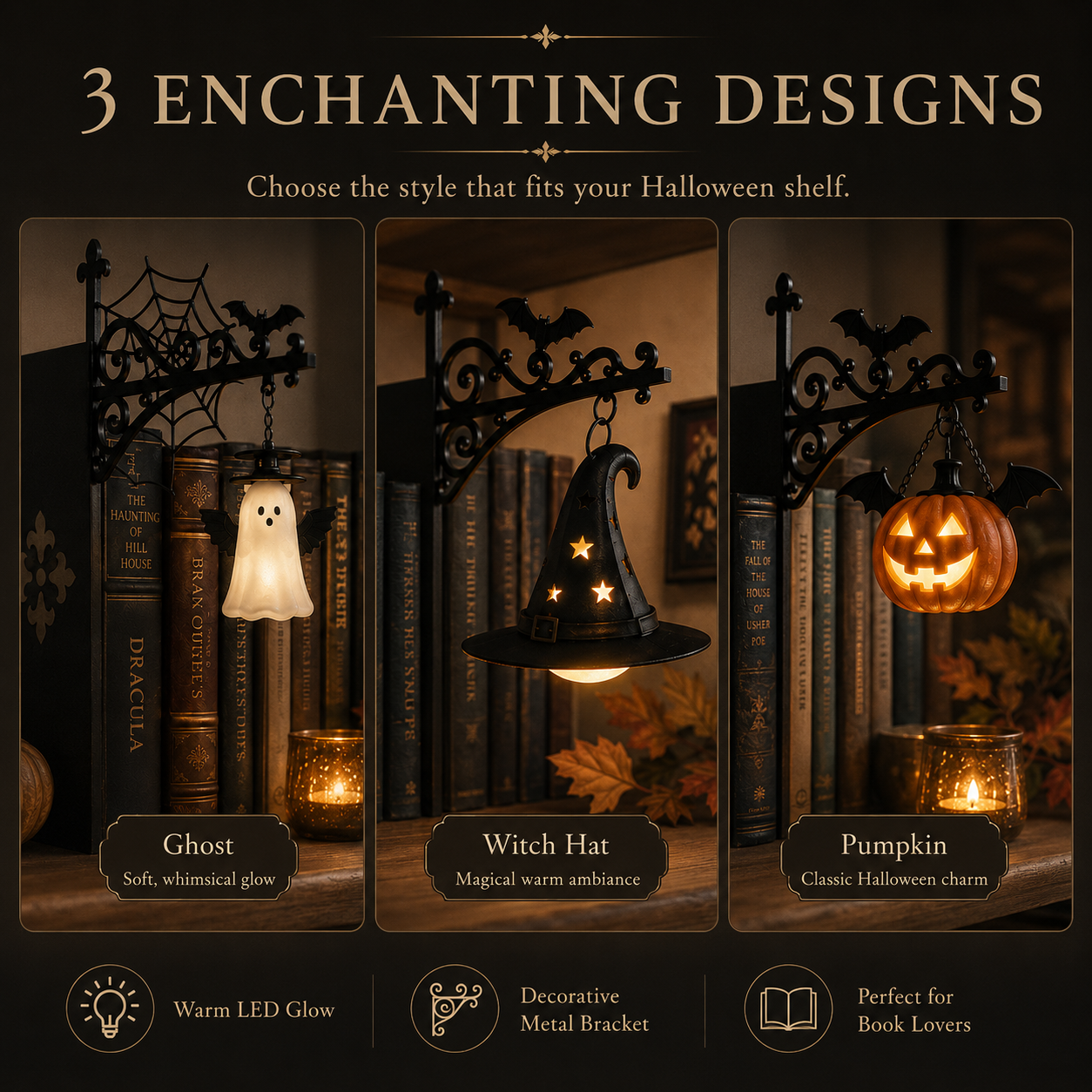 🎃Halloween Early Bird Special Sale 49% OFF-Halloween Library Shelf Lantern