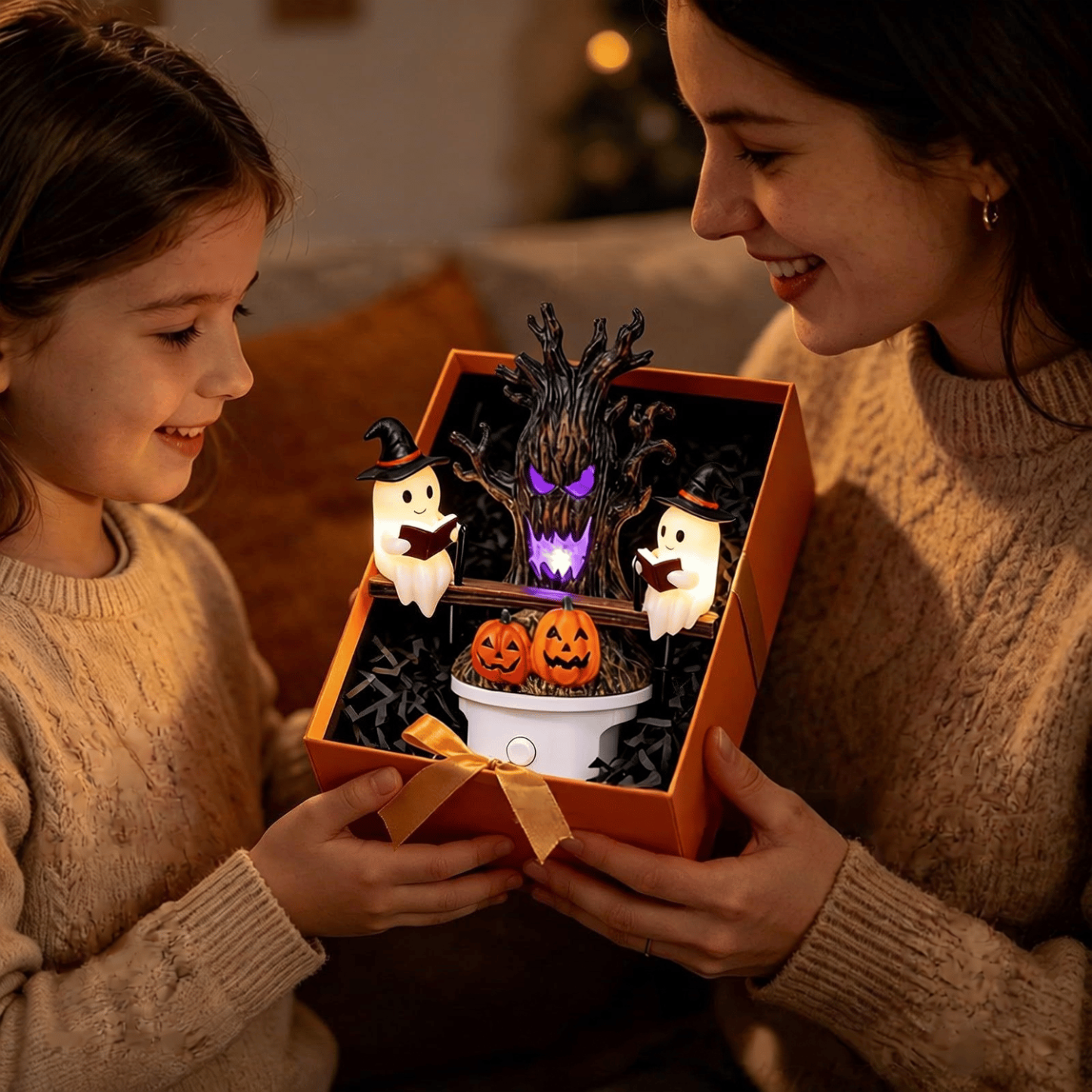 🔥HOT SALE 49% OFF - 🎃👻Animated Seesaw Ghost Plug In LED Night Light