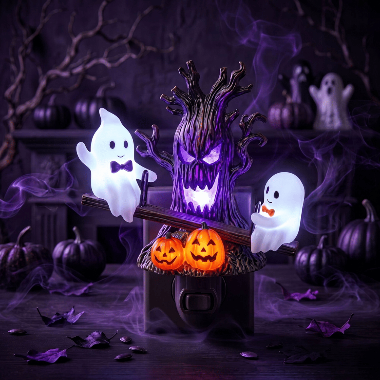 🔥HOT SALE 49% OFF - 🎃👻Animated Seesaw Ghost Plug In LED Night Light