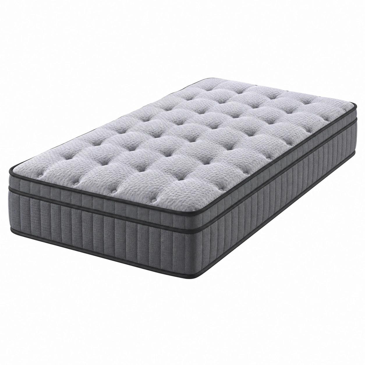 Taschenfederkernmatratze 90x200 cm Komfort Matratze mit Steppung Atmungsaktiv Mittelhart-livexoia 