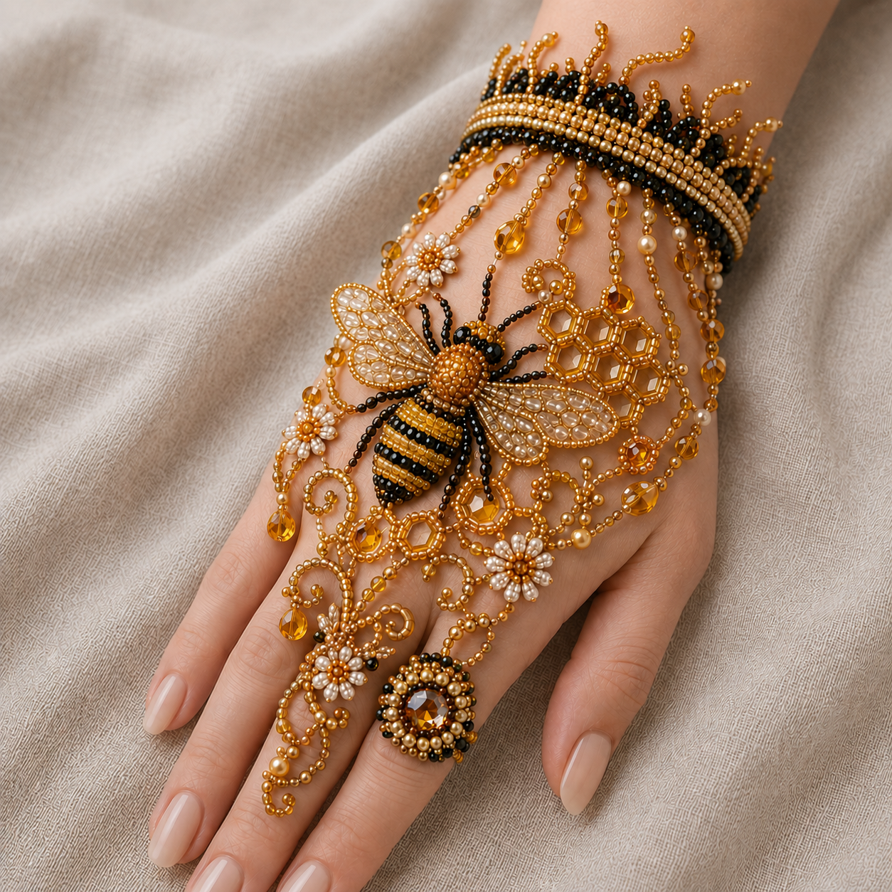 ✨ Magical Worlds DIY Beaded Hand Bracelet Collection – Create Your Own Wearable Art
