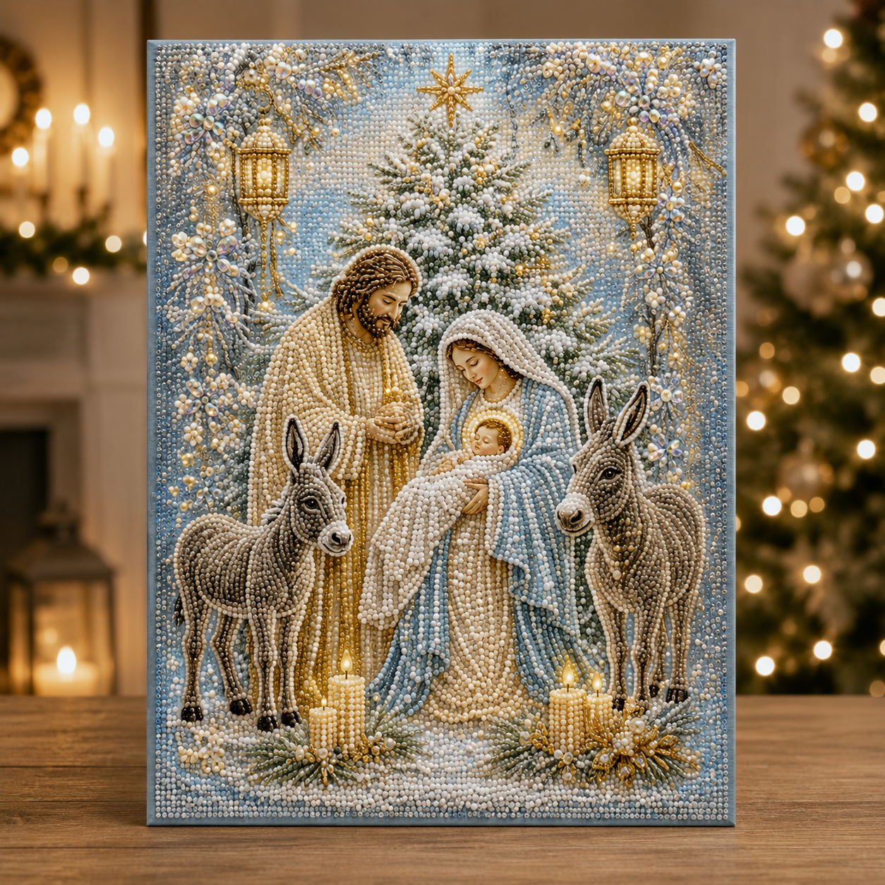 🔥49% OFF –✝️ Nativity Scene Diamond Painting Kit🌟📦Limited Stock！BUY 3 GET 1 FREE (4PCS)