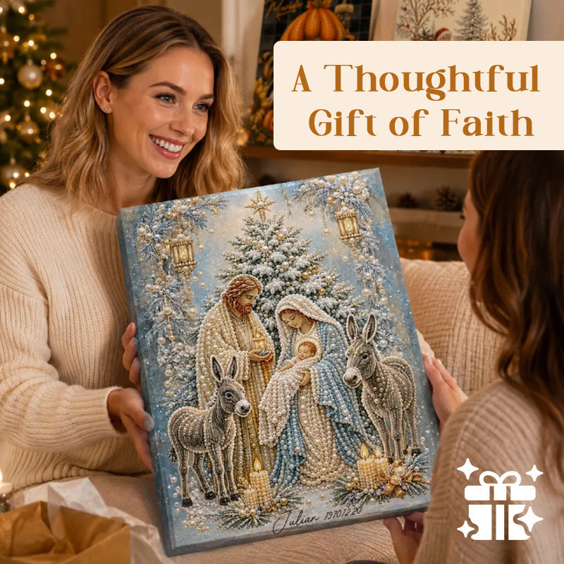 🔥49% OFF –✝️ Nativity Scene Diamond Painting Kit🌟📦Limited Stock！BUY 3 GET 1 FREE (4PCS)