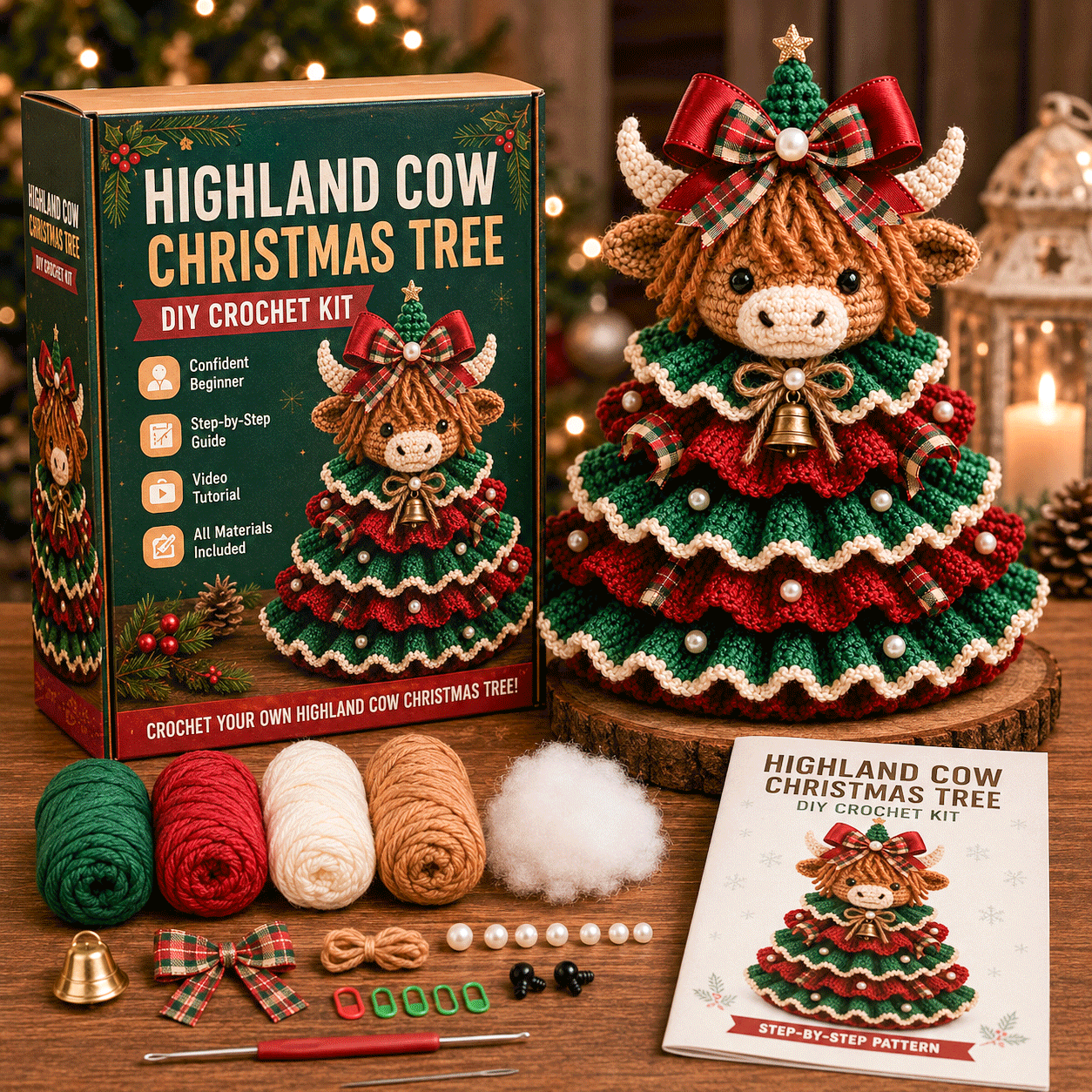 🔥 49% OFF – 🎄 Crochet Animal Christmas Tree DIY Kit 📦Limited Stock！Buy More Save More🔥
