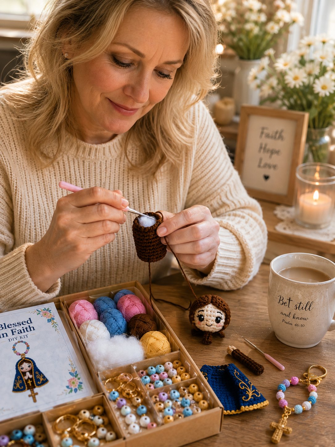 📦Limited Stock🎁Buy 3 Get 1 Free (Add 4 to your cart) ⏳Now 49% OFF |🧶DIY Crochet Kit – Create Your Own Faith-Inspired Decoration