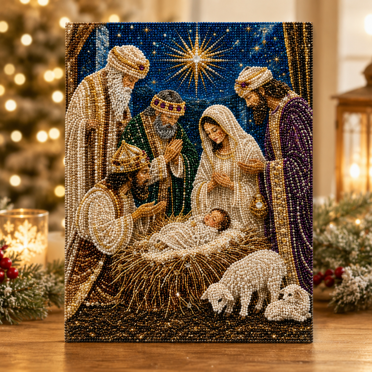 🔥49% OFF –✝️ Nativity Scene Diamond Painting Kit🌟📦Limited Stock！BUY 3 GET 1 FREE (4PCS)