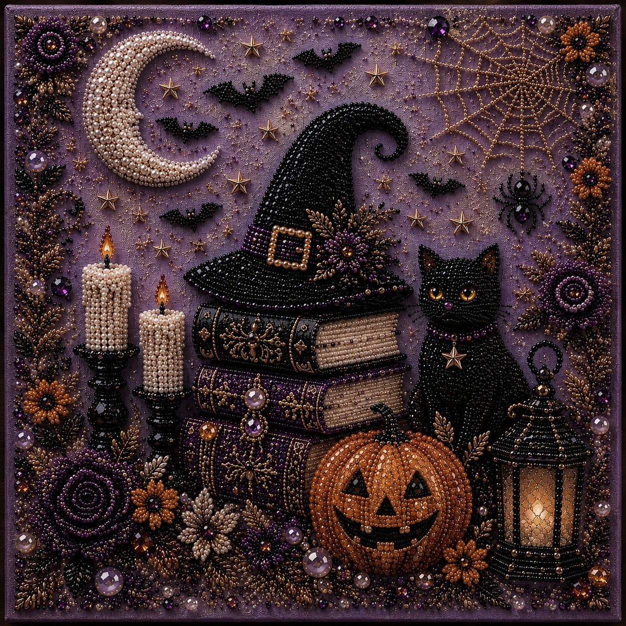 🧘Relaxing & Beginner-Friendly- 👻Cute Ghosts Pumpkins 3D Pearl Mosaic Art Kit🔥Last 4 hours🔥BUY 3 GET 1 FREE (Add 4 Pcs To Cart)