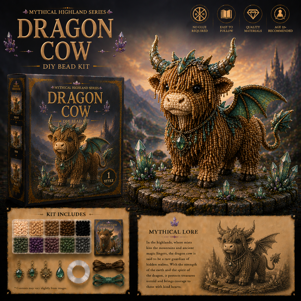 🐮 Mythical Highland Series™ DIY Bead Kit Collection