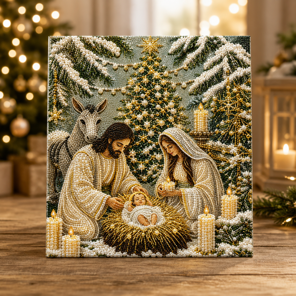 🔥49% OFF –✝️ Nativity Scene Diamond Painting Kit🌟📦Limited Stock！BUY 3 GET 1 FREE (4PCS)