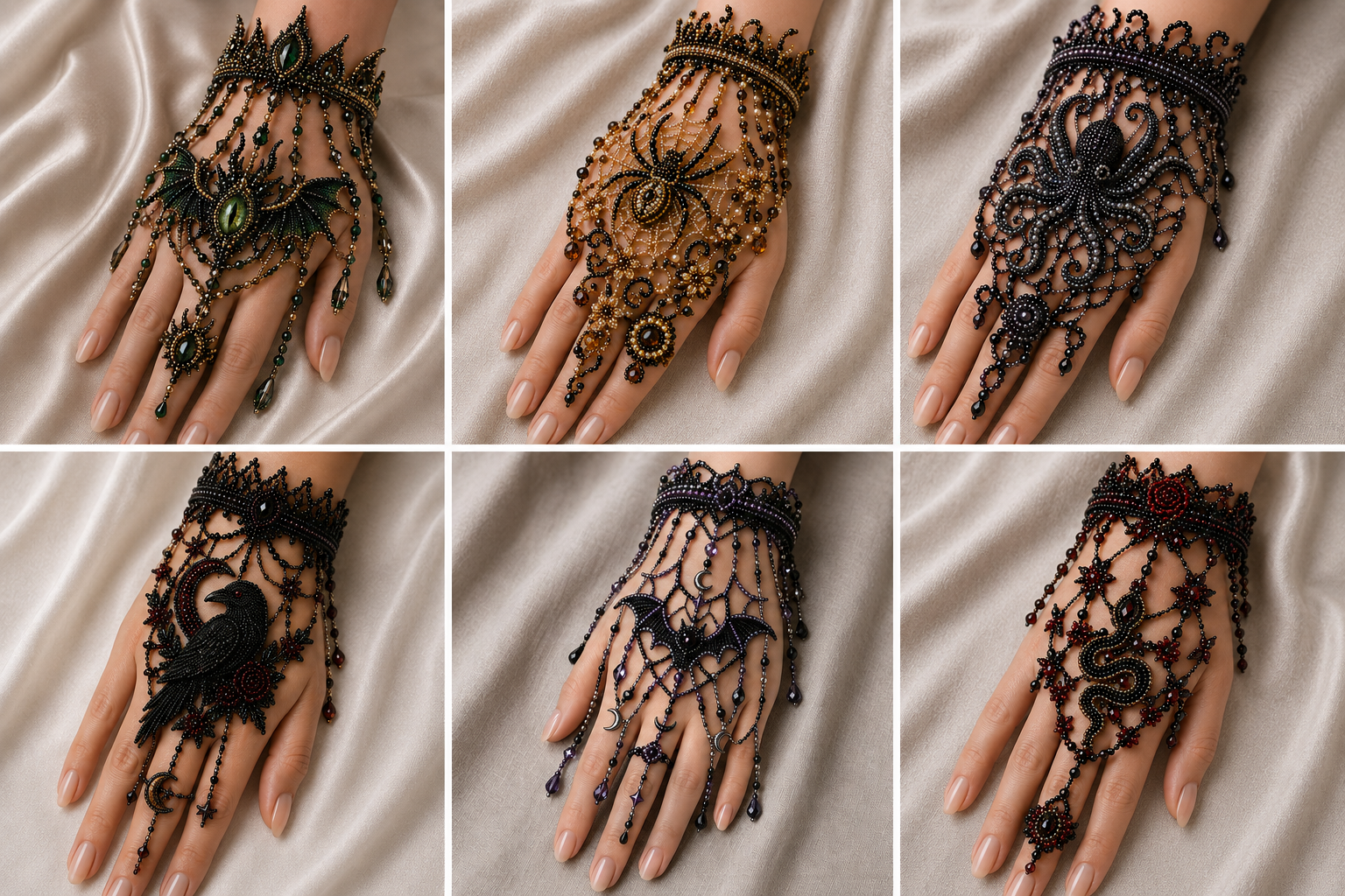 ✨ Magical Worlds DIY Beaded Hand Bracelet Collection – Create Your Own Wearable Art