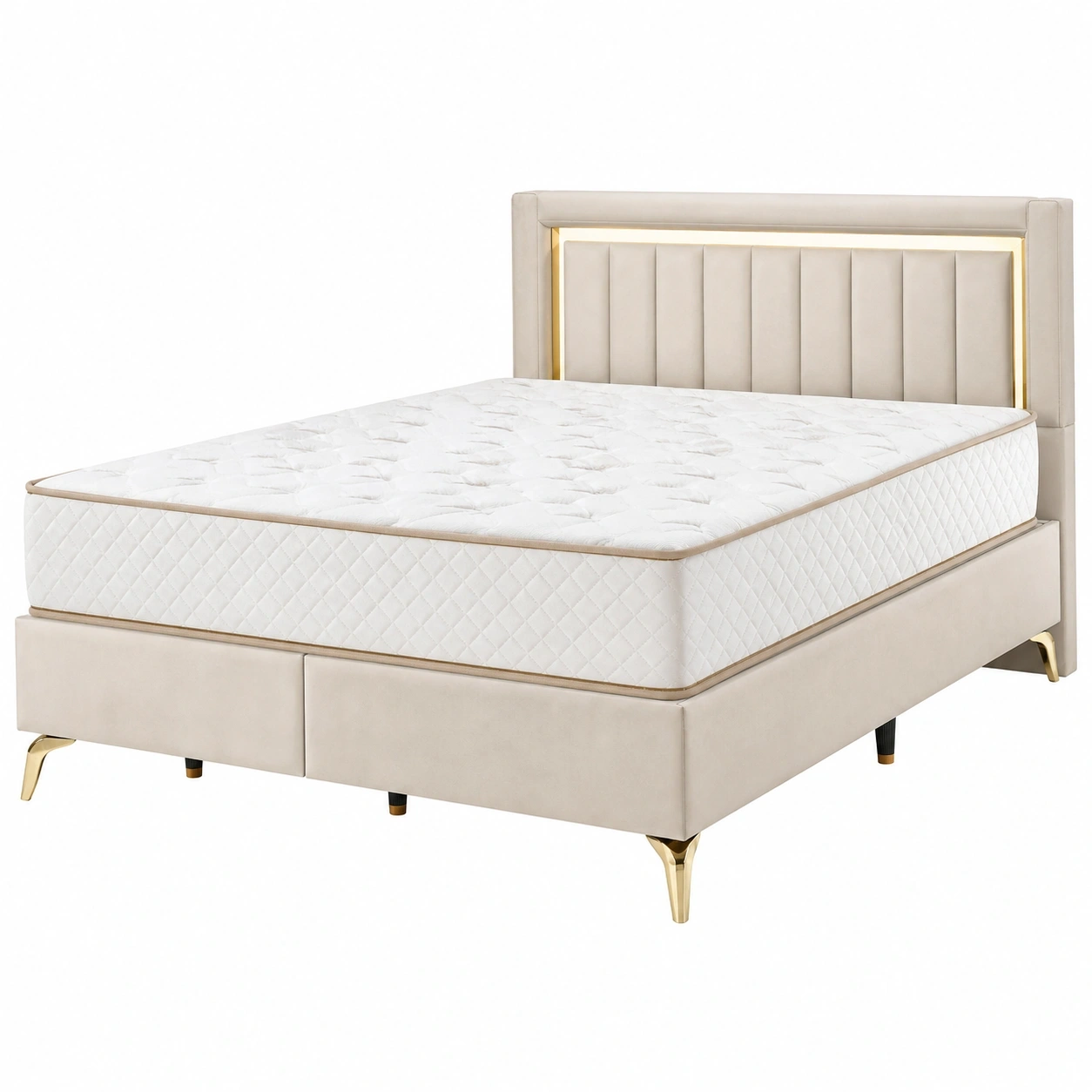Polsterbett 180x200 cm Doppelbett Gepolstert Modernes Design Mit Kopfteil Komfortabel Stabil-furnazio 