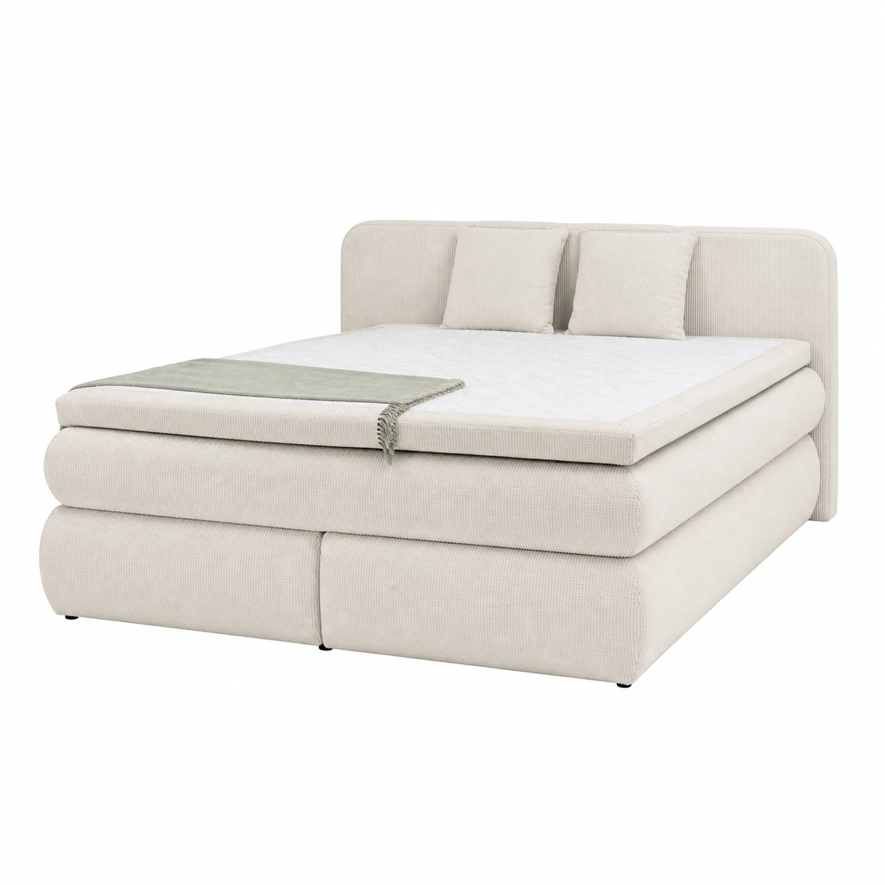 Boxspringbett 180x200 cm gepolstert modernes Doppelbett mit Kopfteil-furnazio 