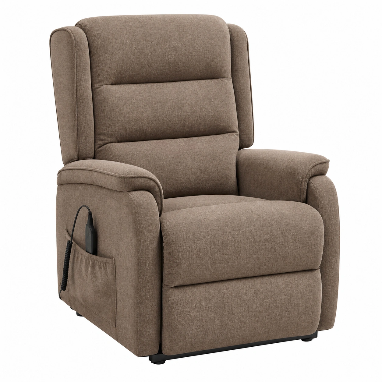 Elektrischer Relaxsessel in Taupe mit Komfortpolsterung und Fernbedienung | 509900400-furnazio 