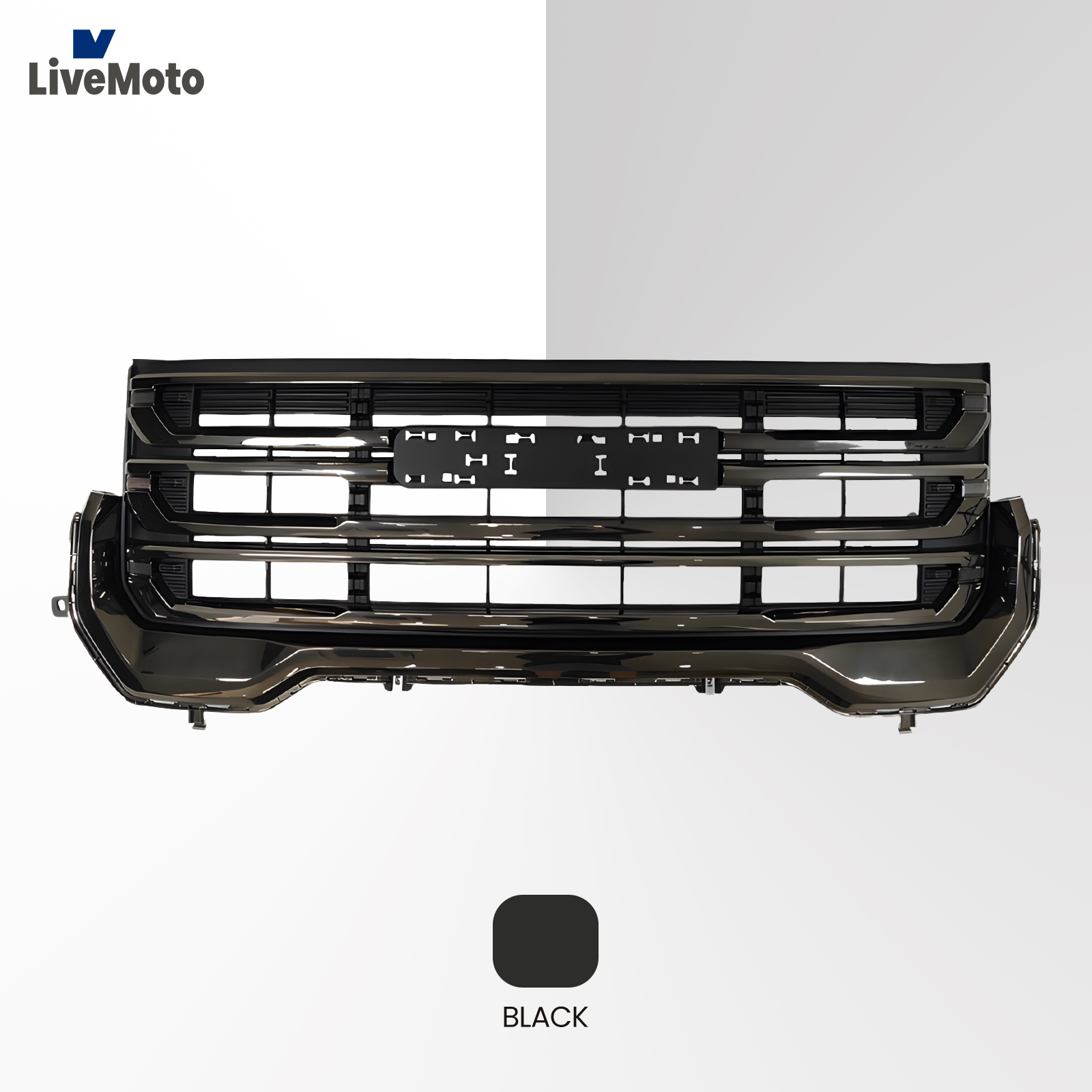 Front Bumper Grille Assembly Compatible with 2020-2024 GMC Acadia Black Grille Trim Replacement