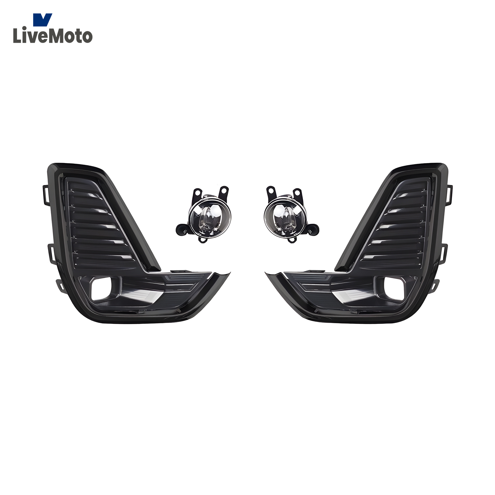 Front Bumper Grille Assembly Compatible with 2020-2024 GMC Acadia Black Grille Trim Replacement