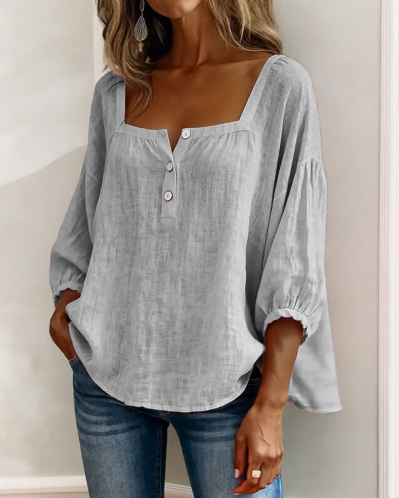 Lily Neck Long Sleeve Blouse