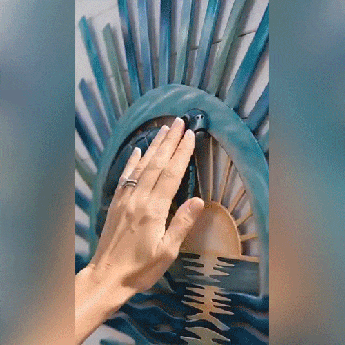 ⏳ Last Day 49% OFF – 🌊 Coastal Sunrise Metal Wall Art🐚