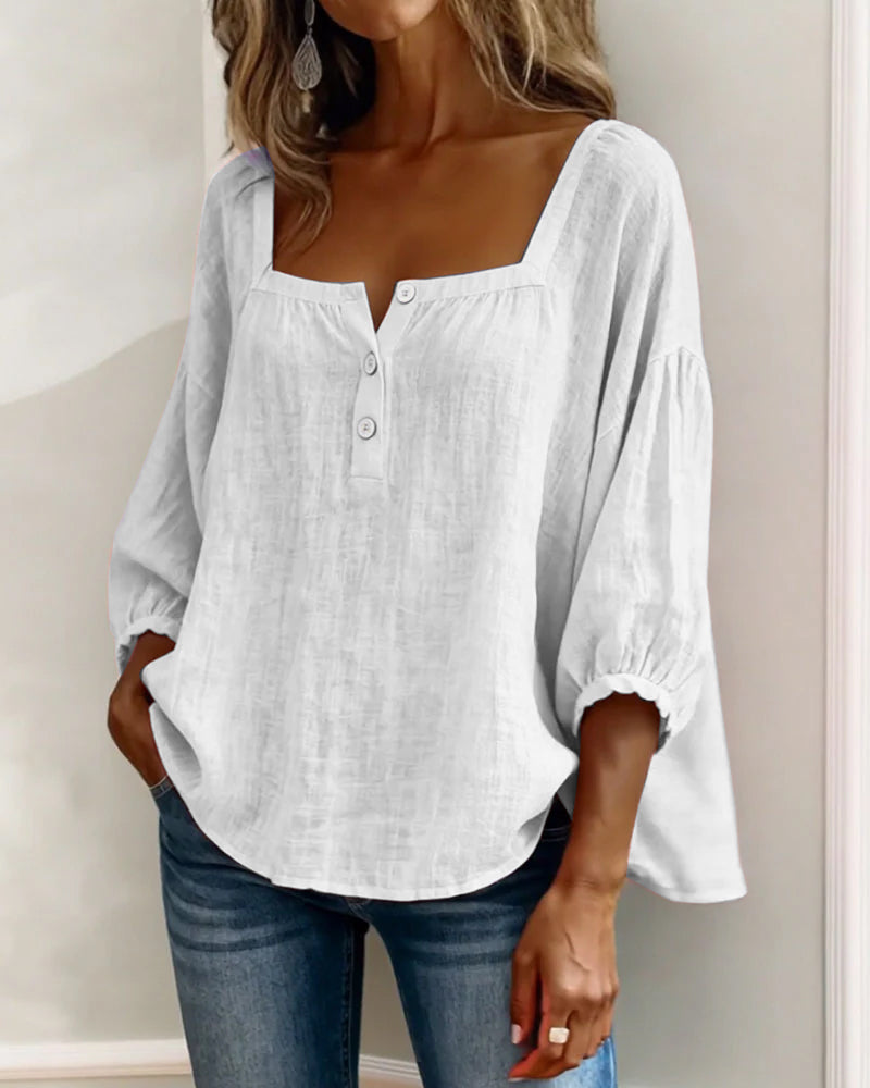 Lily Neck Long Sleeve Blouse