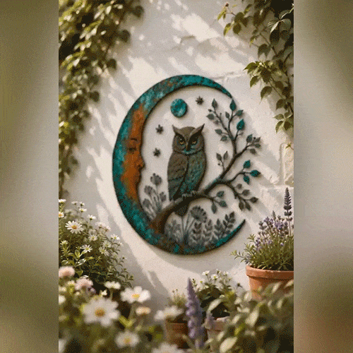 ⏰ LAST DAY 50% OFF - 🌙Metal Crescent Moon Wall Art - A Timeless Garden Accent Inspired by Nature