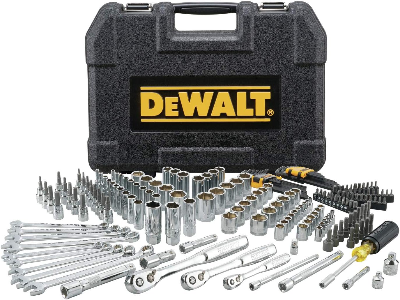 DEWALT DWMT75000 juego de llaves de vaso 200 piezas - acero inoxidable - métrico SAE - caja de almacenamiento-Palolyhaven