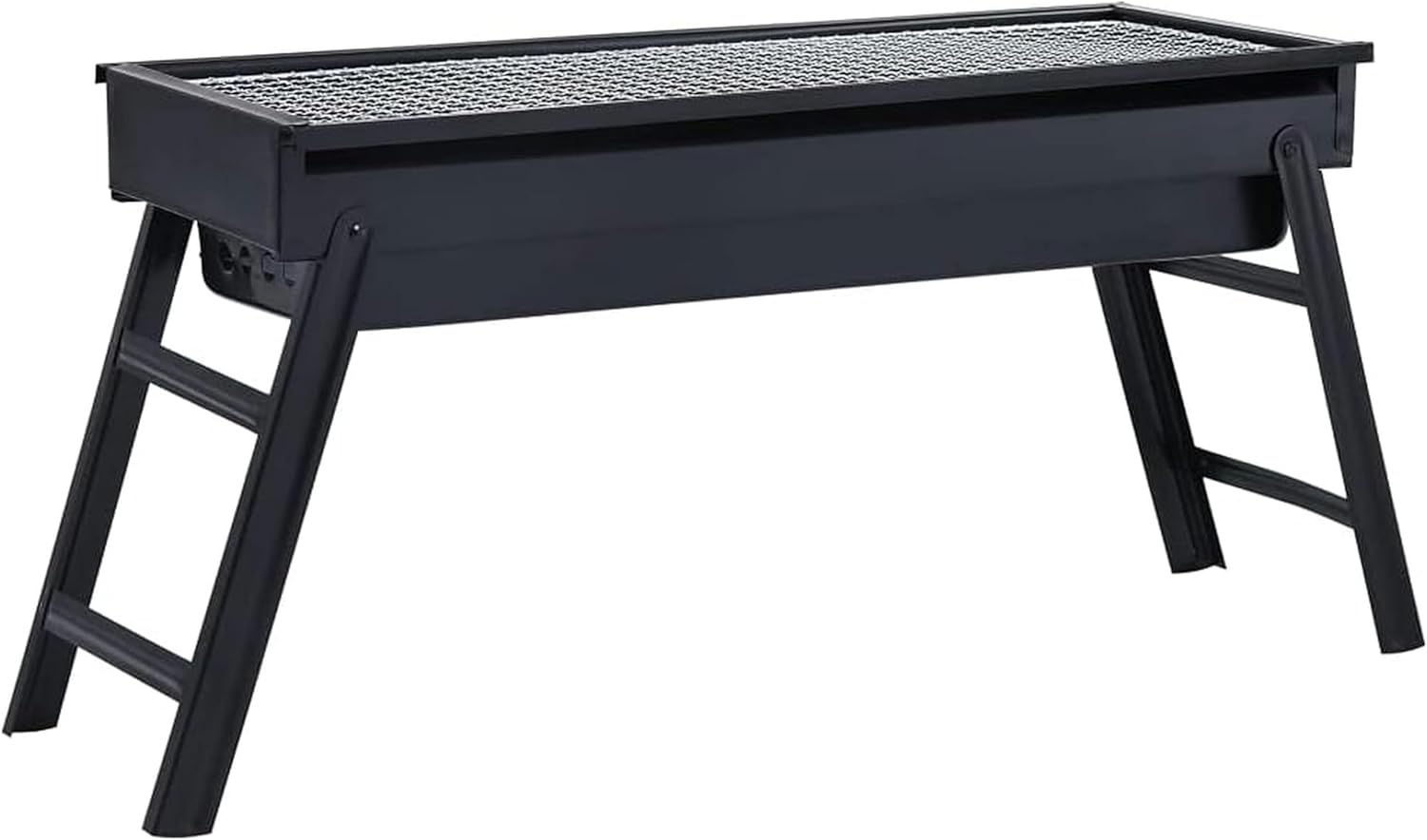 Parrilla portátil barbacoa de acero - 60 x 22,5 x 33 cm - negra - fabricante Generic-Palolyhaven