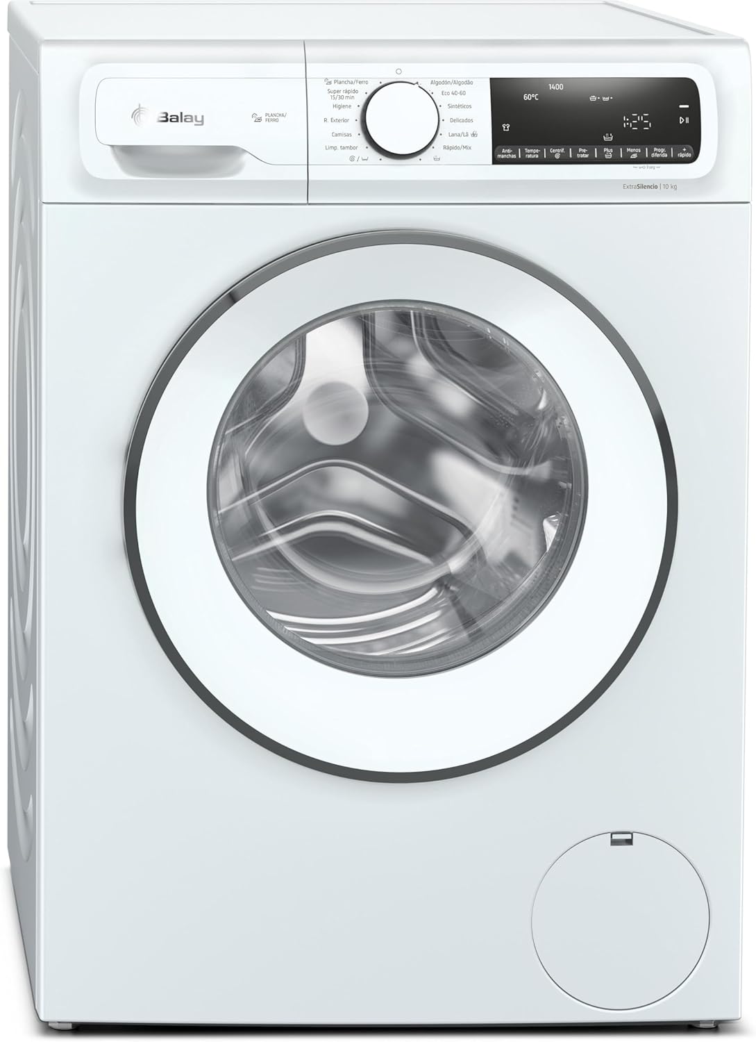 Balay lavadora libre instalacion 10kg 3TS3107BD programa plancha superrapido 15-30 min silenciosa acero inoxidable blanco-Palolyhaven