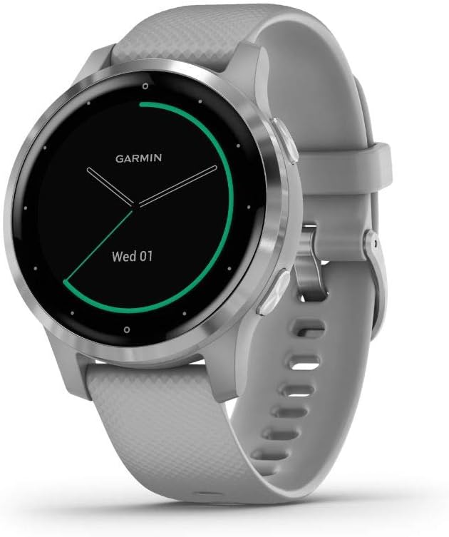 Garmin Vivoactive 4S Smartwatch GPS Compacto con Música - Entrenamientos Animados Monitorización de Salud y Pantalla de 1,1 Pulgadas Plata con Correa Gris-Palolyhaven