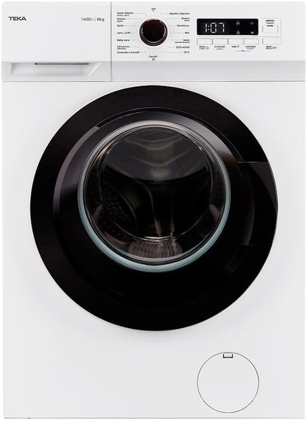 Lavadora Teka WMK 40840 WH 8 kg Carga Frontal - 15 Programas Táctil Clase Residencial y Funcionamiento Automático-Palolyhaven