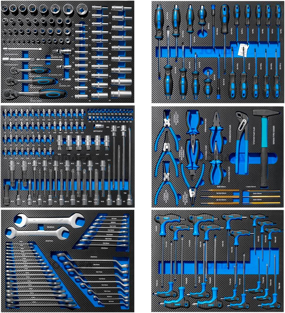 JOMAFA Edicion Carbono Juego Modulos EVA 6 Unidades Para Carro Taller Organizacion Profesional Herramientas Mantenimiento - Sistema Modular JOMAFA-Palolyhaven