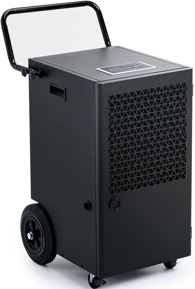 Deshumidificador inteligente C9P - 90 L al día - bomba de drenaje - compresor rotativo - 715 W - hasta 500 m² - estructura metálica - negro-Palolyhaven