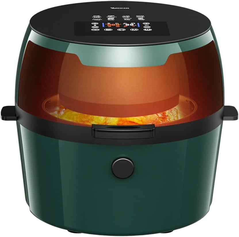 Freidora de aire eléctrica AJIEYMXD - 8 L - 1500 W - gran capacidad - revestimiento antiadherente - para cocina familiar-Palolyhaven