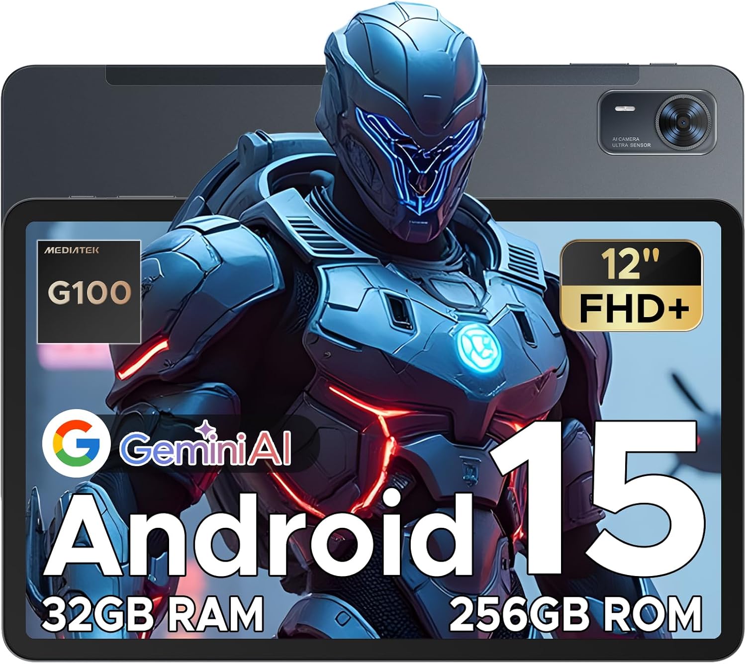 Tablet DOOGEE Tab E3 Plus 12 Pulgadas Android 15 - 32 GB RAM 256 GB ROM 4G Dual SIM Helio G100 y Batería 8800 mAh-Palolyhaven