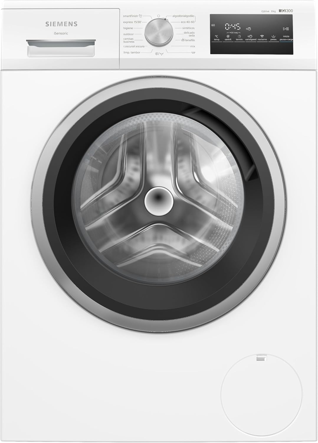 Lavadora Siemens iQ300 8 kg 1200 RPM Carga Frontal - Motor iQdrive SmartFinish Tambor waveDrum y Seguridad Infantil-Palolyhaven
