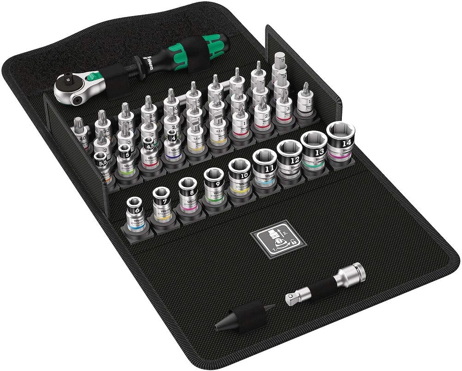 Wera Juego de Herramientas de Mantenimiento 35 y 52 Piezas Profesional Mecánico Hexagonal Taller Industrial Negro - Kit Herramientas Wera-Palolyhaven