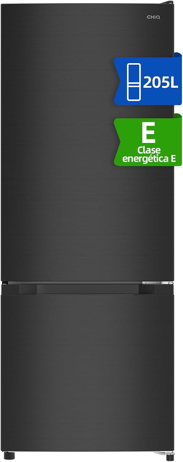 CHiQ Frigorífico FBM205L42 205L Low Frost Clase E Silencioso 39dB Puertas Reversibles Negro - Nevera Independiente Familiar-Palolyhaven