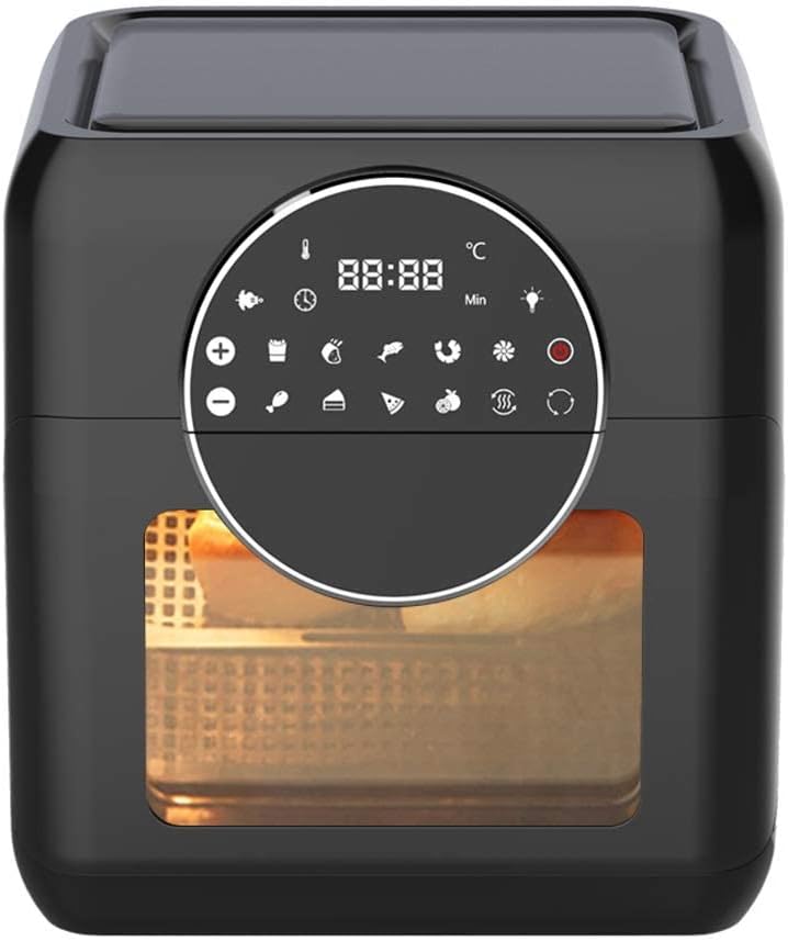 Horno freidora de aire AJIEYMXD - 10 L - 1500 W - pantalla táctil digital - cesta antiadherente - temporizador - mantenimiento de calor-Palolyhaven