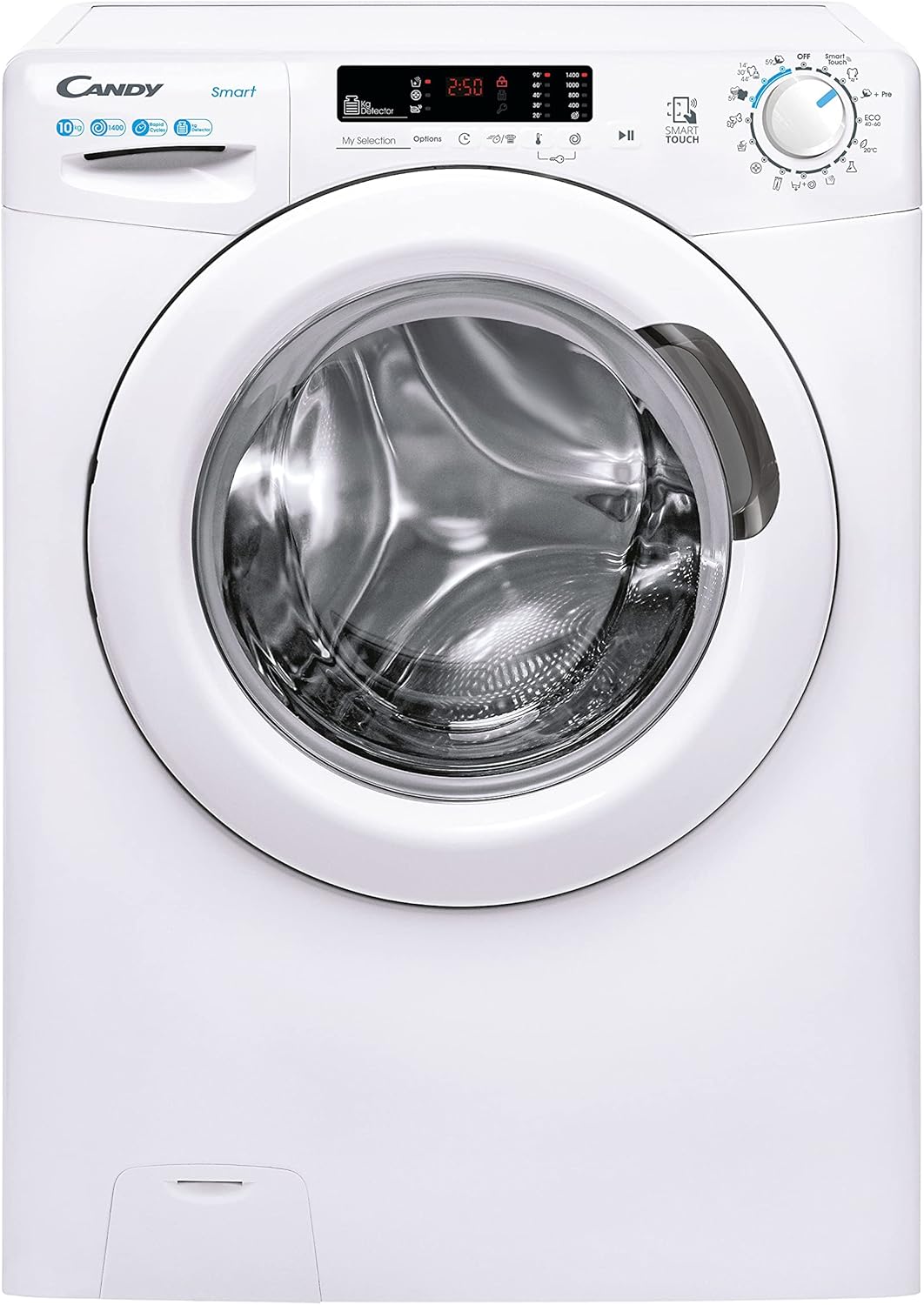 Lavadora Candy Smart 10 Kg 1400 RPM Carga Frontal - Lavadora Inteligente con NFC 15 Programas y Pantalla Digital-Palolyhaven