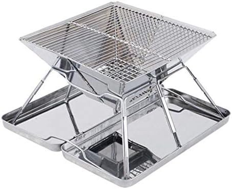 Parrilla carbón portátil plegable - acero inoxidable - camping picnic exterior - modelo SYW315-DXX-L64868-Palolyhaven