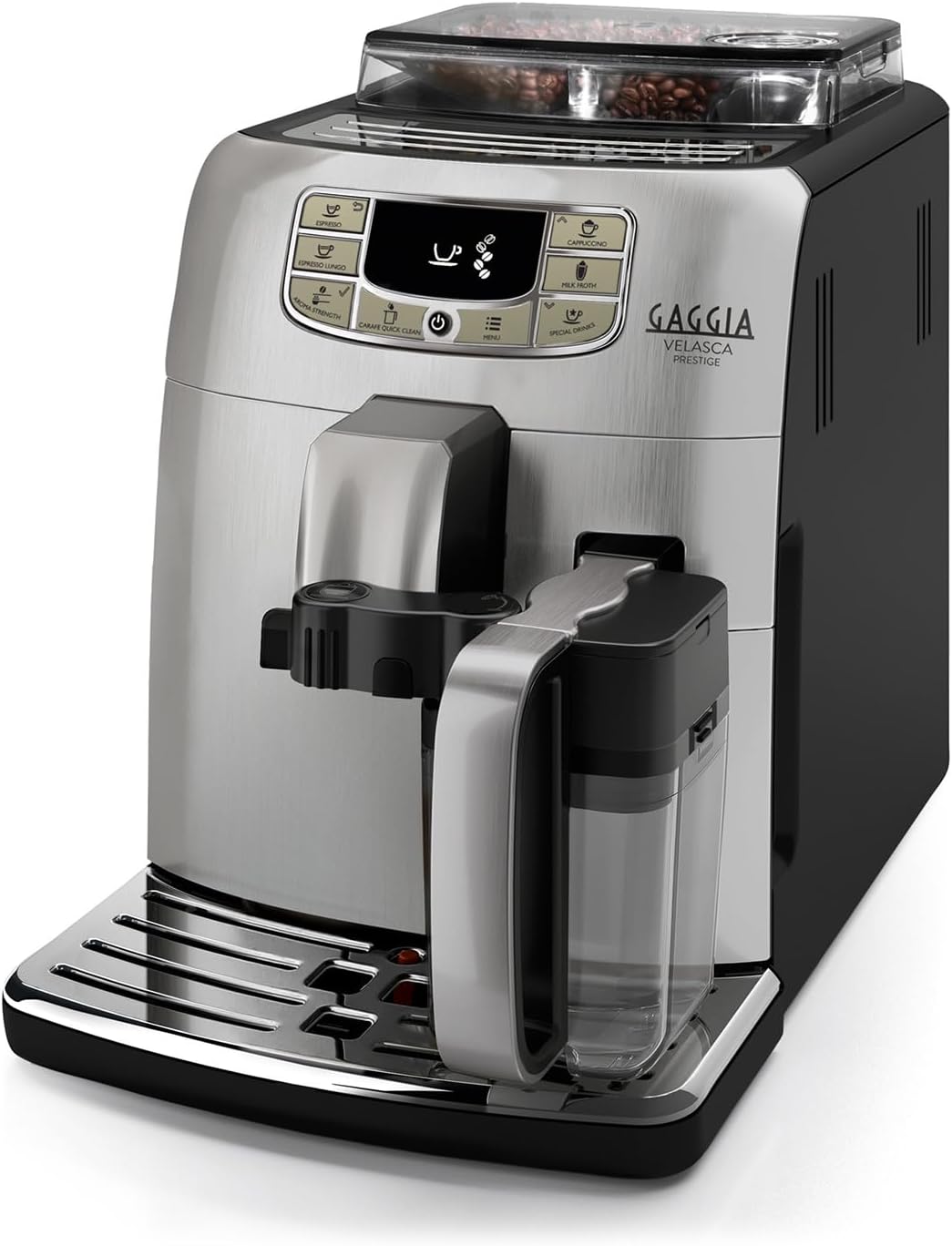 Gaggia Velasca Prestige RI8263-01 Cafetera Automática Espresso y Cappuccino con Café en Grano o Molido Sistema de Leche Integrado Plata-Palolyhaven