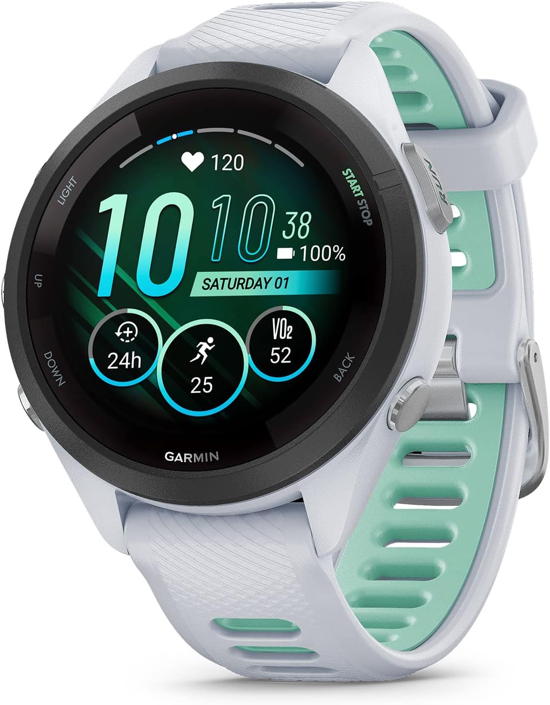 Garmin Forerunner 265S Smartwatch Running Unisex 42 mm - GPS Integrado Pantalla 1,1 Pulgadas 8 GB y Diseño Piedra Blanca Neo Tropic-Palolyhaven
